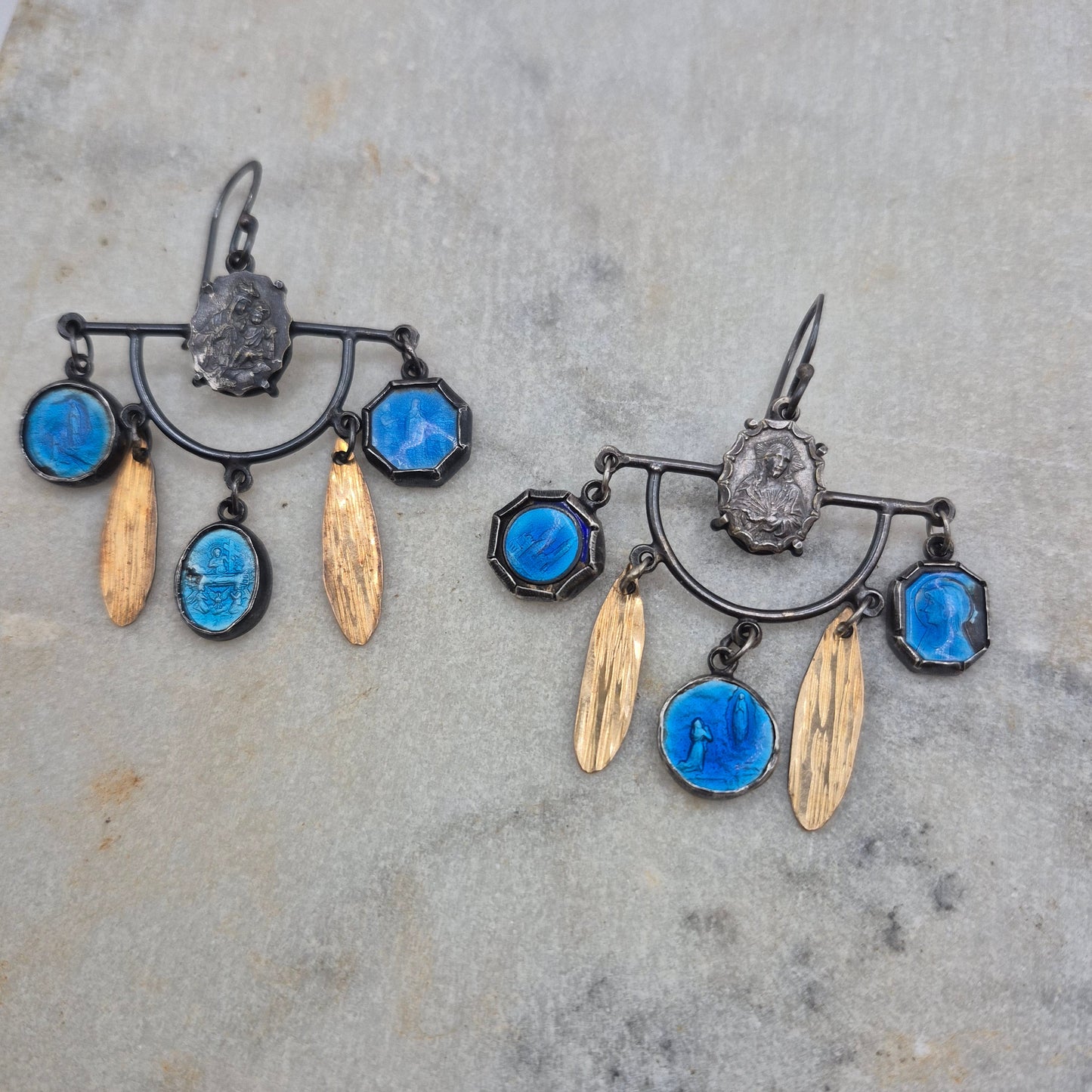 Modern Relic Mother Mary Earrings