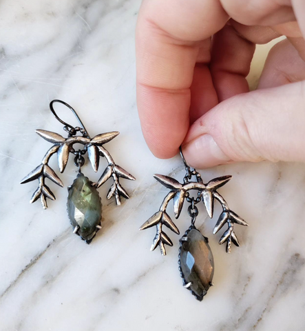 Labradorite Wreath Earrings