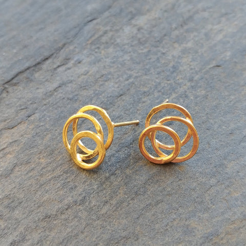 Handmade 18k Gold Vermeil Galaxy Posts