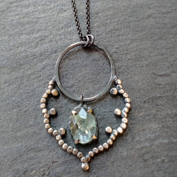 Aquamarine Lacy Cloud Necklace