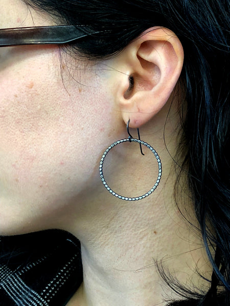 Handmade Big Dotted Circle Earrings