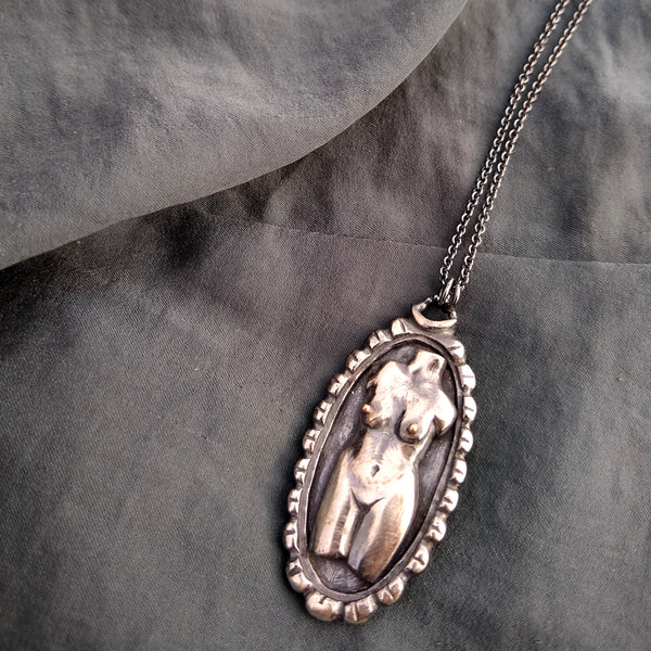 Silver Venus Cameo with 14k gold Nipples