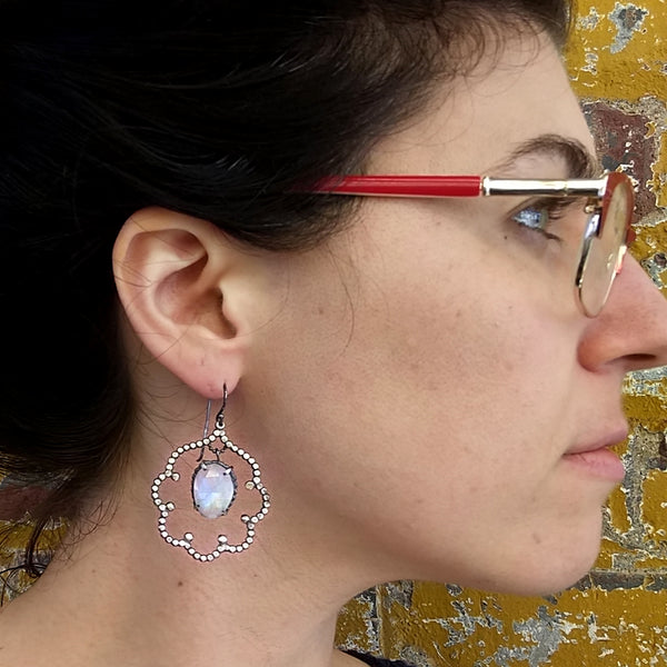 Handmade Moonstone Cloud Earrings