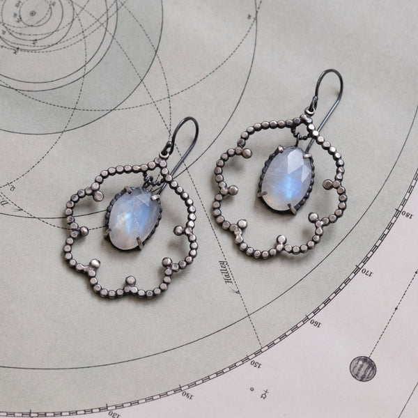 Handmade Moonstone Cloud Earrings